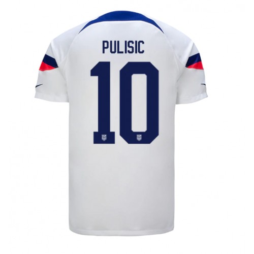 United States Christian Pulisic #10 Replica Home Stadium Shirt World Cup 2022 Short Sleeve